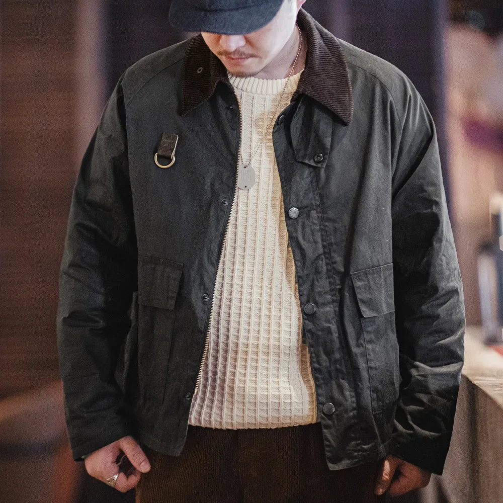 Waxed Spey Fishing Jacket Men-HighTouch