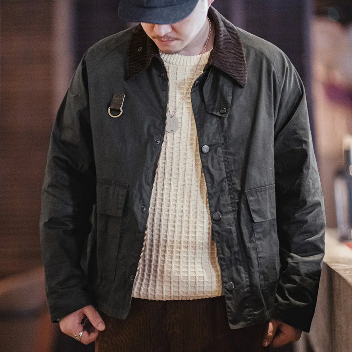 Waxed Spey Fishing Jacket Men-HighTouch