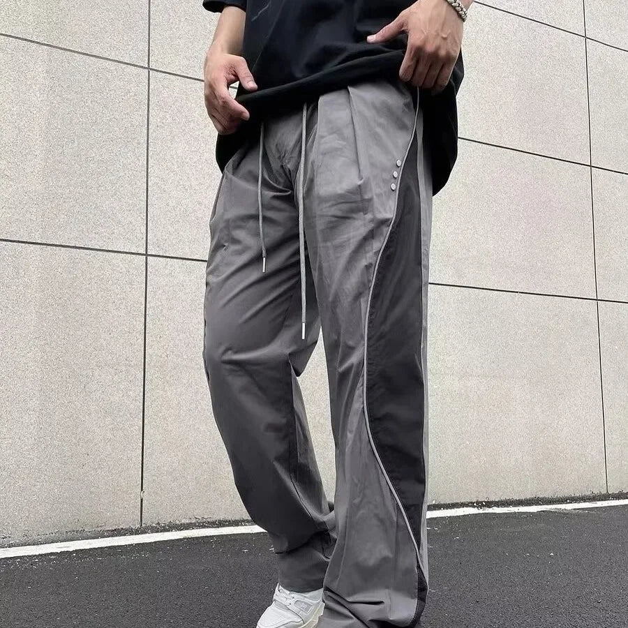 American-Style Loose-Fit Straight-Leg Pants – Summer Lightweight Casual Trousers-HighTouch
