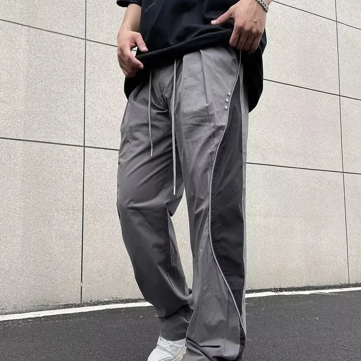 American-Style Loose-Fit Straight-Leg Pants – Summer Lightweight Casual Trousers-HighTouch