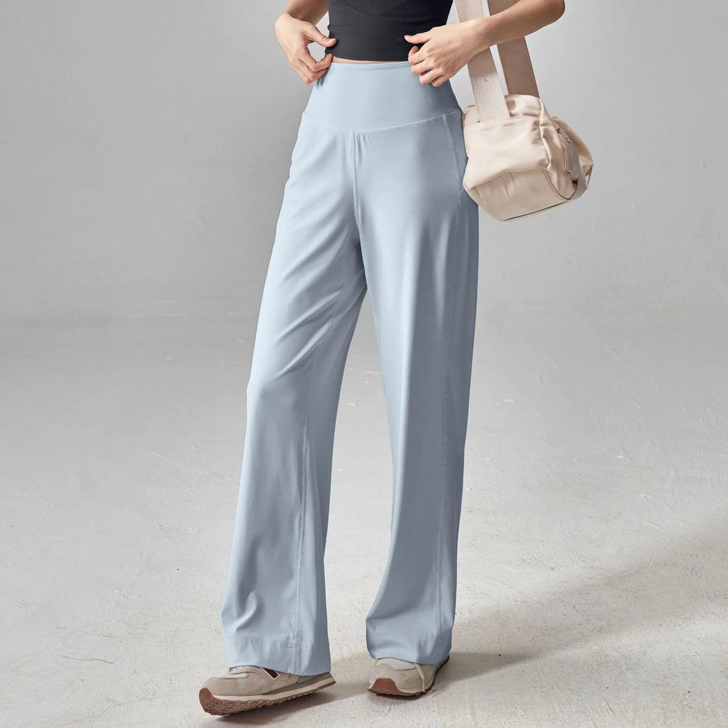 High-Waisted Stretch Lounge Sweatpants with Pockets-HighTouch