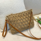 Stylish Straw Crossbody Bag – Woven Shoulder Purse-HighTouch
