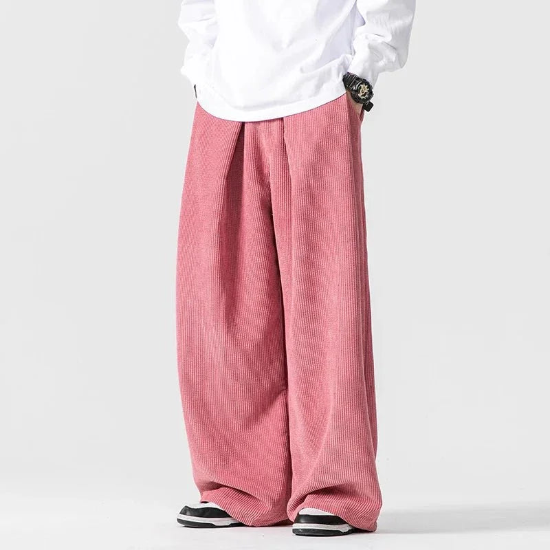 Men's Wide-Leg Corduroy Pants – 90s Style