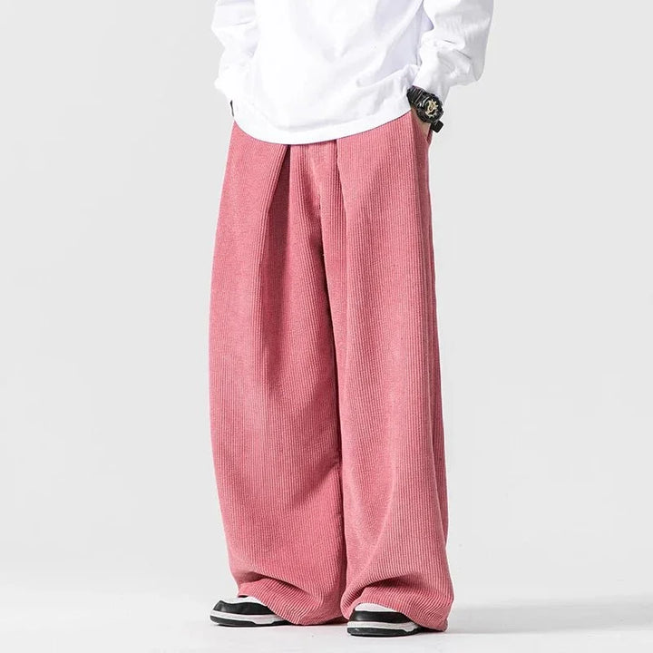 Men's Wide-Leg Corduroy Pants – 90s Style