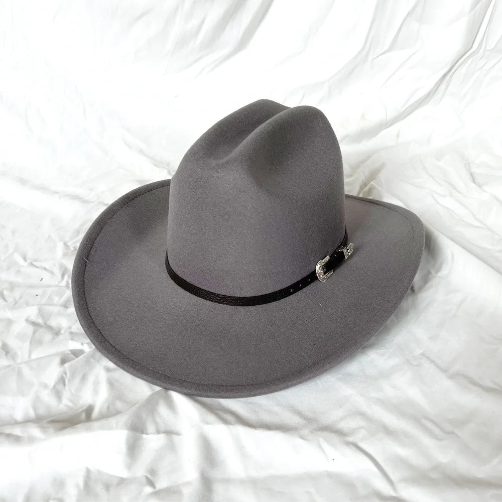 Classic Vintage Western Cowboy Hat – Leather Wide Brim Adjustable-HighTouch
