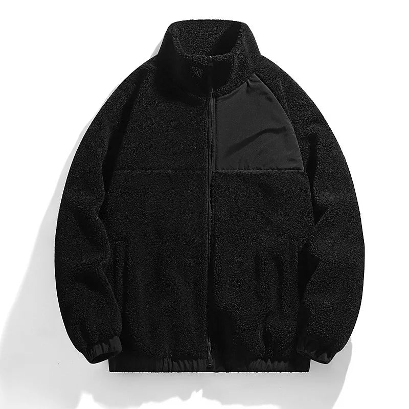 Thickened Fleece Zipper Jacket Men-HighTouch