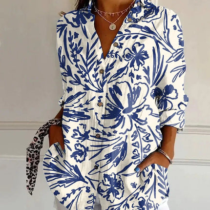 Harper | Elegant Floral Shirt & Blouse