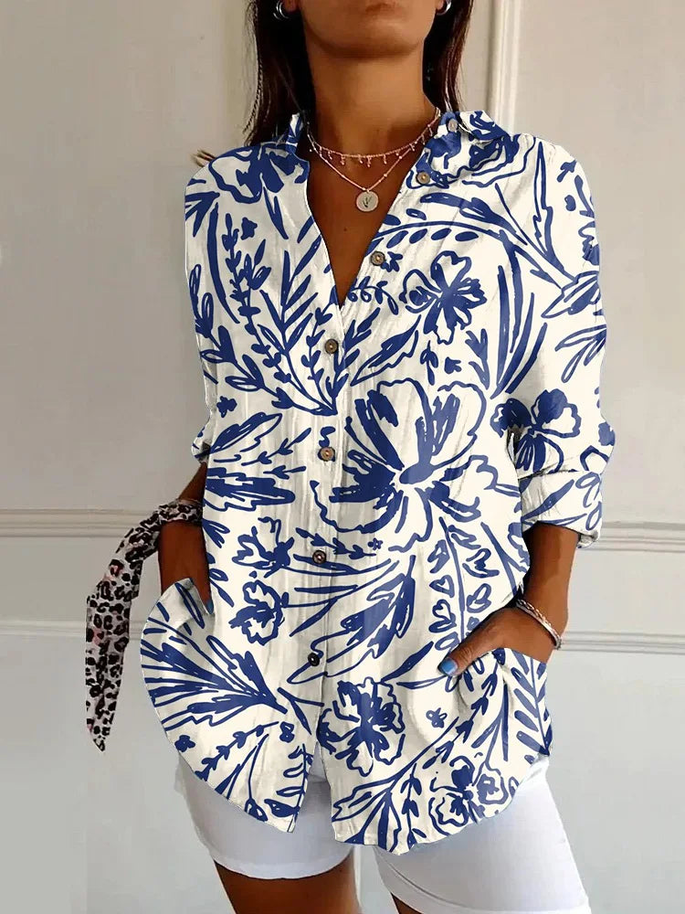 Harper | Elegant Floral Shirt & Blouse-HighTouch