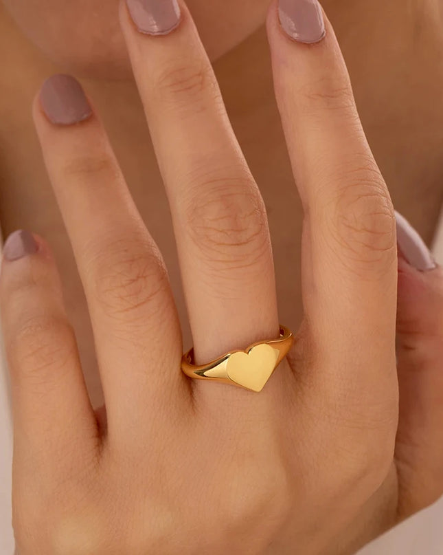 Minimalist Round Ring Gold  Colour Plated Women's Rings for Parties and Festivals