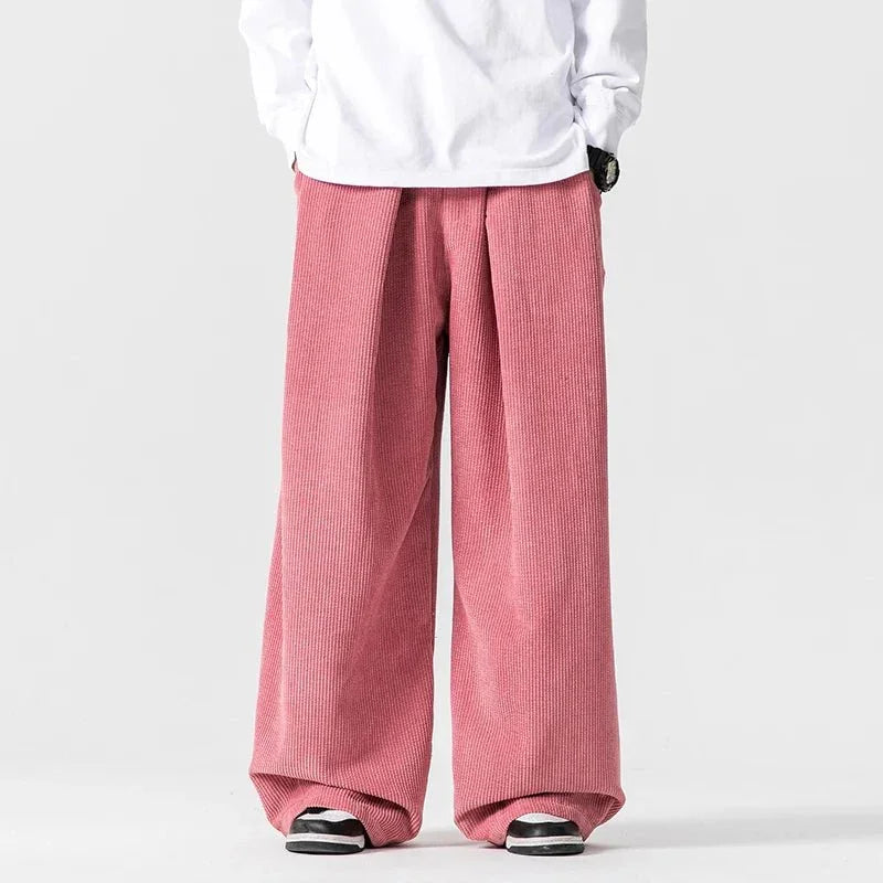 Men's Wide-Leg Corduroy Pants – 90s Style