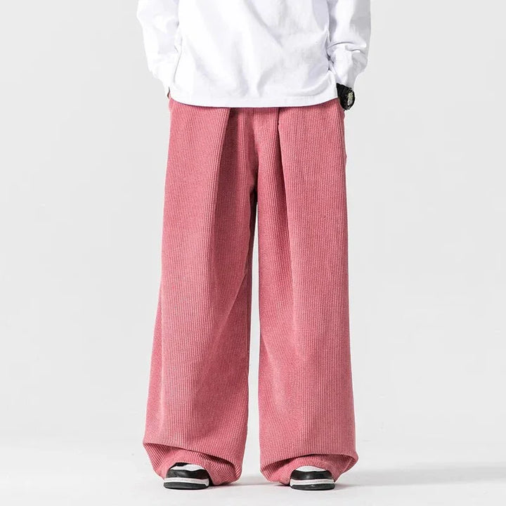Men's Wide-Leg Corduroy Pants – 90s Style