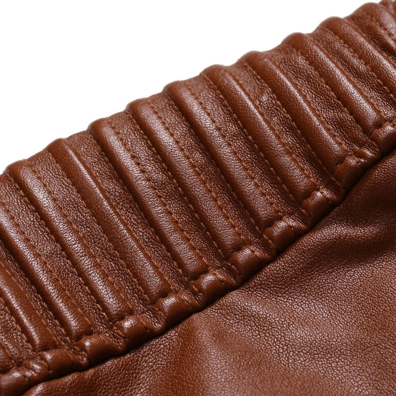 Heren motorjas van kunstleer