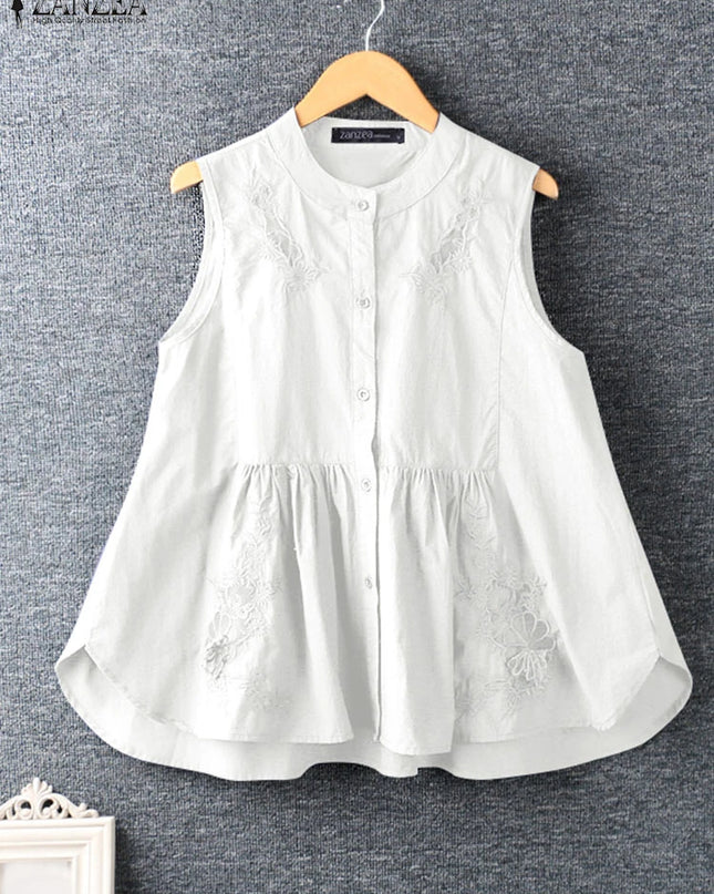 Embroidered Sleeveless Tank – Boho, Breezy & Stylish