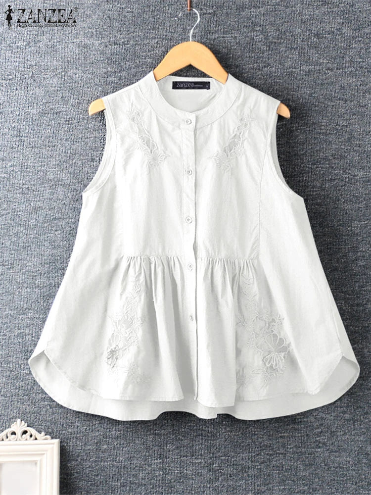 Embroidered Sleeveless Tank – Boho, Breezy & Stylish