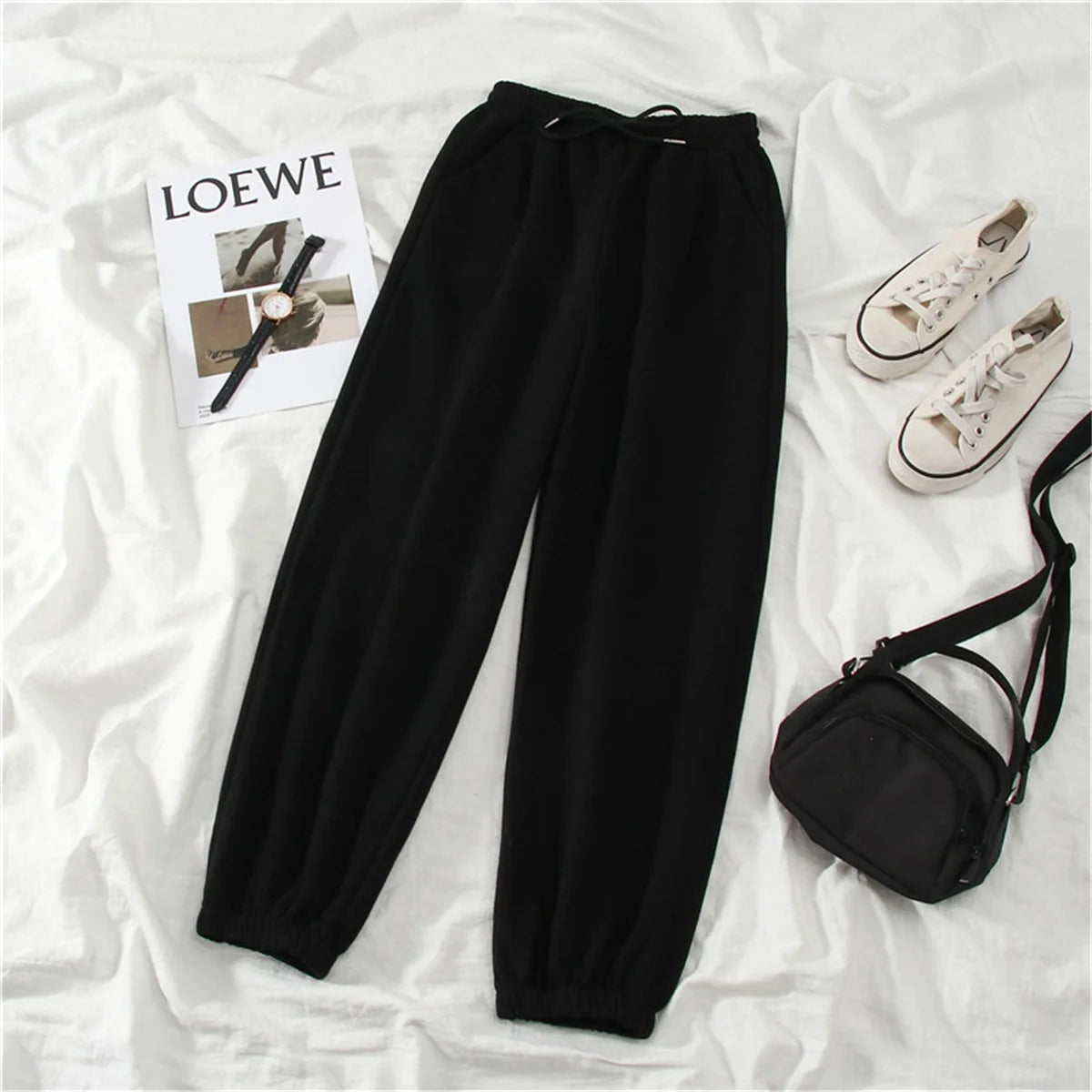 Retro High Waist Baggy Trousers