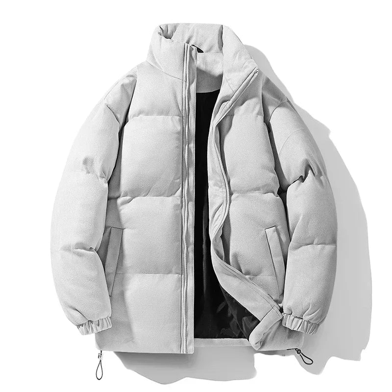 Deerskin Velvet Parka – Thick Fleece-Lined Men’s Winter Jacket-HighTouch
