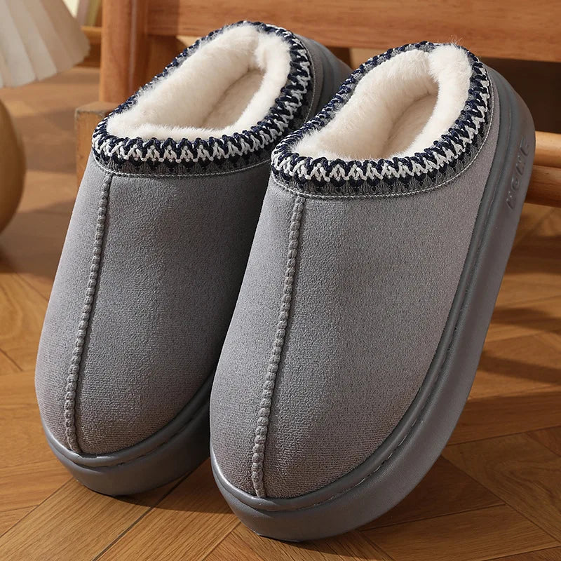 New Fluffy Slippers Women House Flats Fashion Plush Winter Designer Shoes-HighTouch
