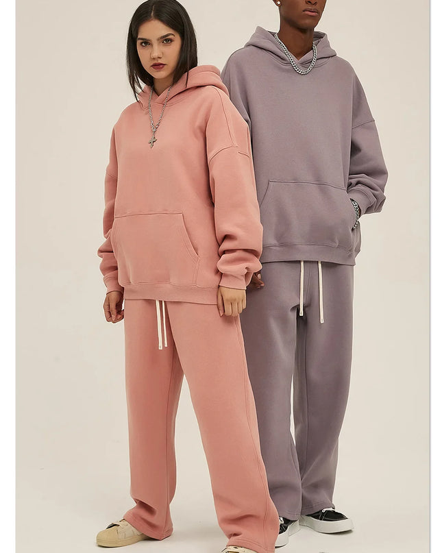 Men’s Plush Hoodie & Wide Leg Jog Set