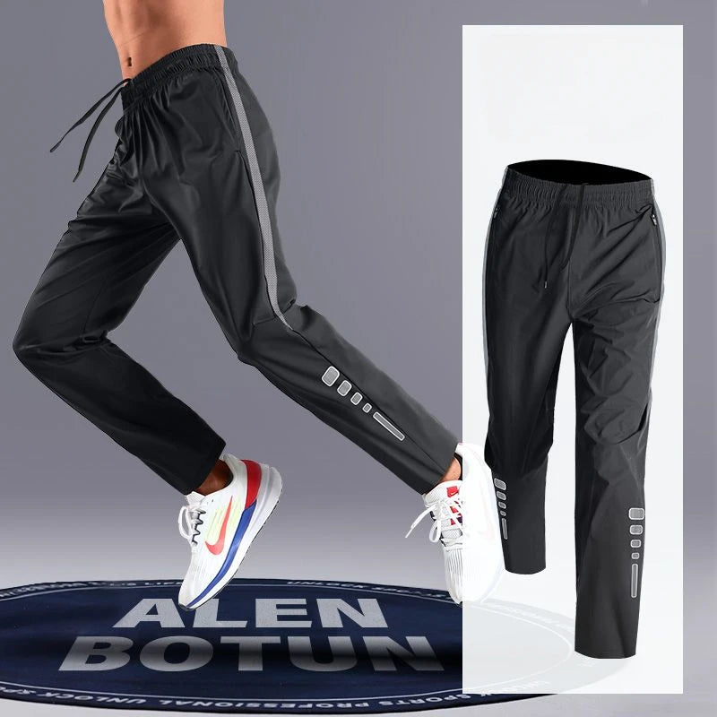 Lightweight Men’s Ice Silk Quick-Dry Straight-Leg Sweatpants