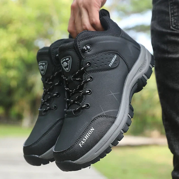 Men's Waterproof Orthopedic Hiking Boots - Arch Support Trail Shoes