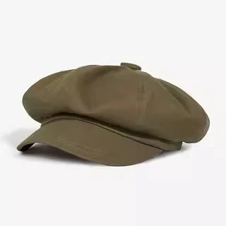 Vintage Cotton Beret / Octagonal Newsboy Cap – Unisex Adjustable