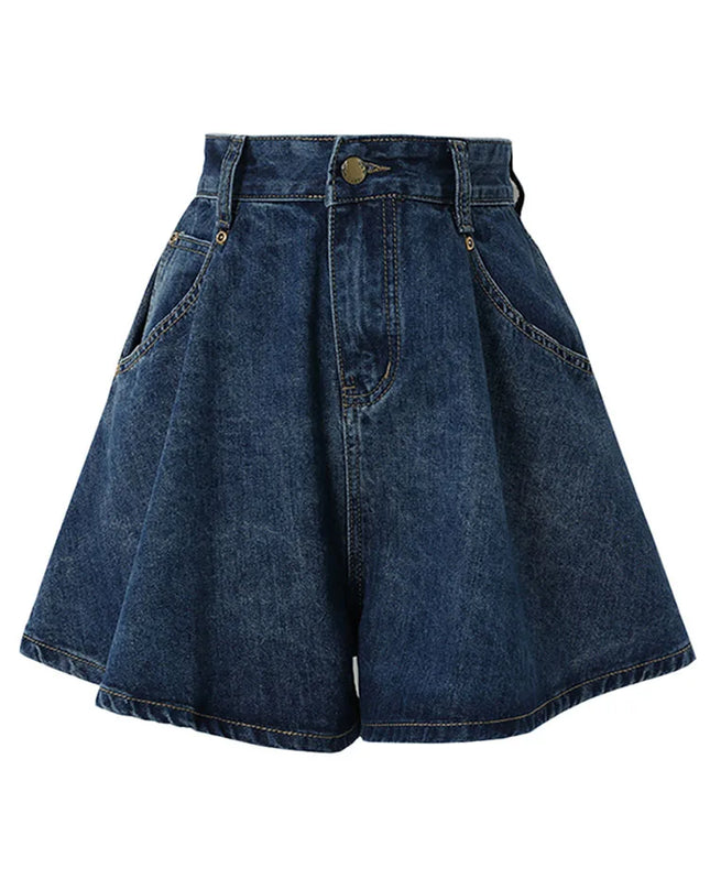 High Waist Denim Shorts Women – S-3XL Wide Leg Summer Fit