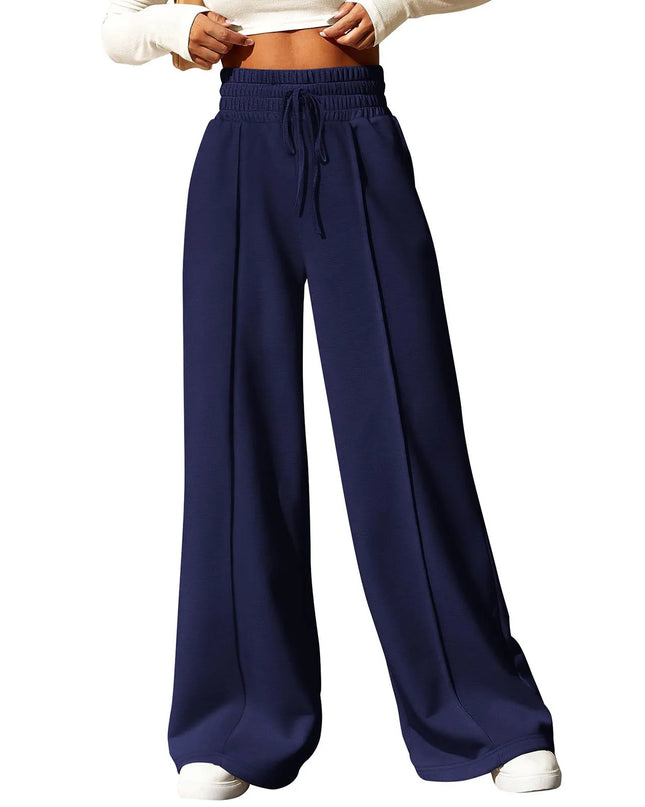 High‑Waisted Drawstring Wide‑Leg Sweatpants – Casual, Comfy & Chic
