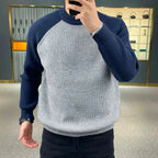 Color-Blocked Pullover Sweater Men-HighTouch
