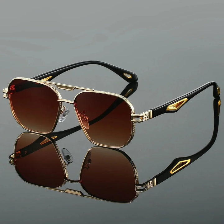 Men's Hexagonal Sunglasses – Gradient UV Lenses