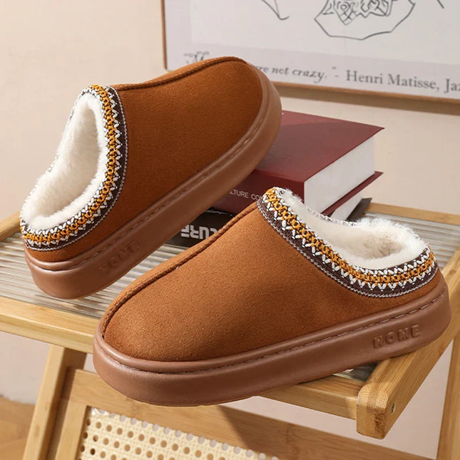New Fluffy Slippers Women House Flats Fashion Plush Winter Designer Shoes