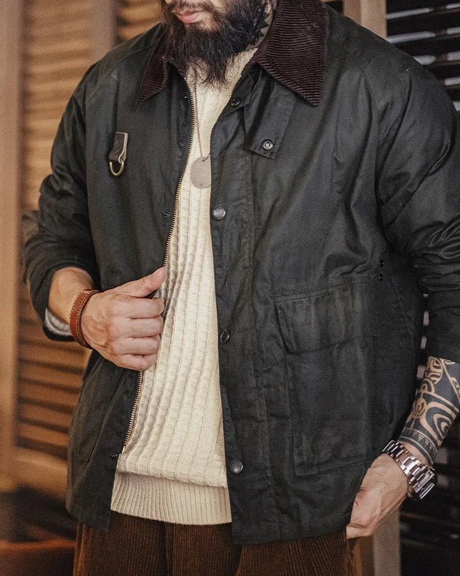Waxed Spey Fishing Jacket Men