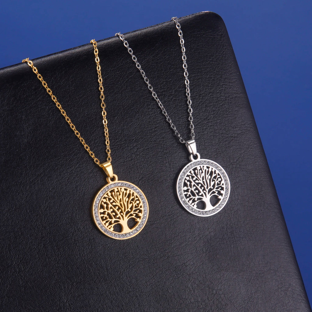 Skyrim Tree of Life Zircon Pendant Necklace-HighTouch