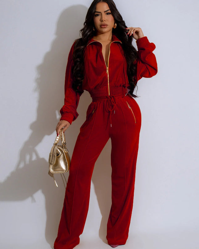 Women’s Velvet 2-Piece Tracksuit