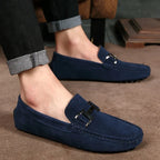 Classic Suede Leather Loafers – Men’s Breathable Soft Slip-On Shoes-HighTouch