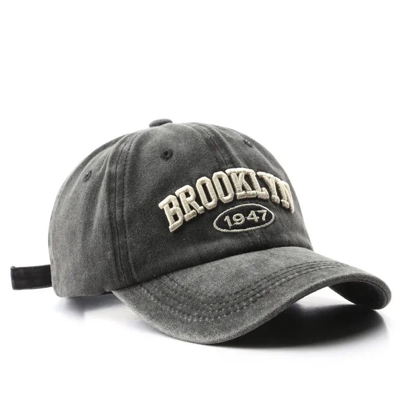 Retro Brooklyn Embroidered Baseball Cap – Adjustable