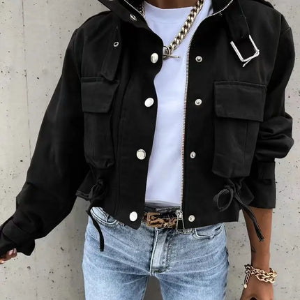 Women’s Street-Chic Button Jacket