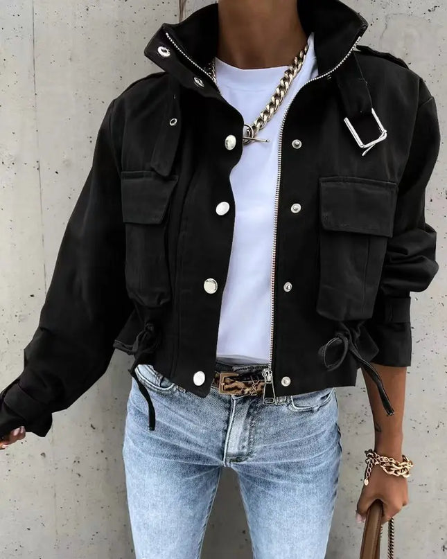 Women’s Street-Chic Button Jacket