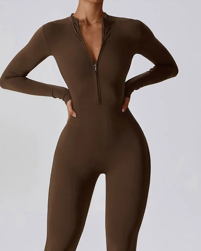 Women’s Long Sleeve Zip Jumpsuit