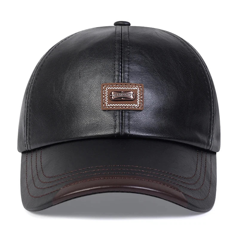 Cowhide Leather Dad Hat-HighTouch