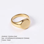 Minimalist Round Ring Gold Colour Plated Women's Rings for Parties and Festivals-HighTouch