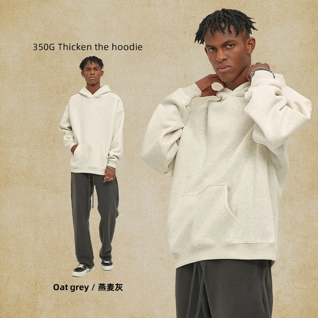 Unisex Fleece Hoodie Crew Neck Casual Pullover Sweatshirt-HighTouch
