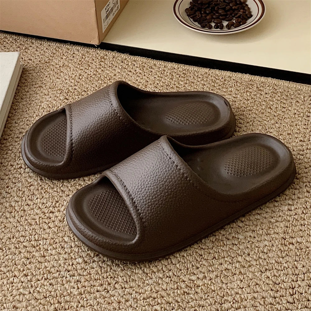 Women’s Simple Beach Sandals Summer Slip-On Flat Shoes-HighTouch