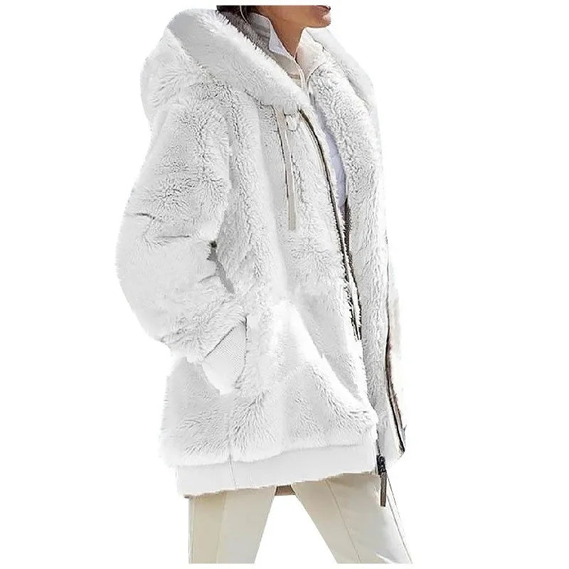 Women’s Hooded Zip-Up Fleece Jacket-HighTouch