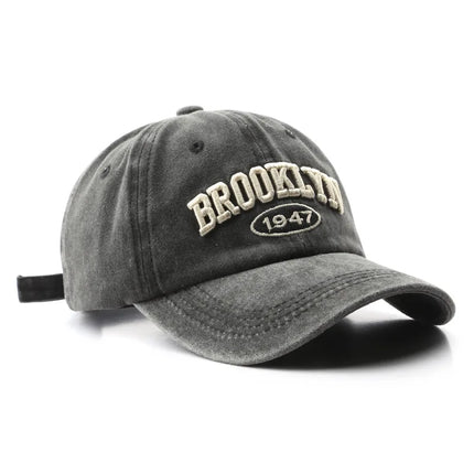 Retro Brooklyn Embroidered Baseball Cap – Adjustable