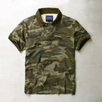 Breathable Camo Polo Tee – Summer Short-Sleeve Casual Men’s-HighTouch