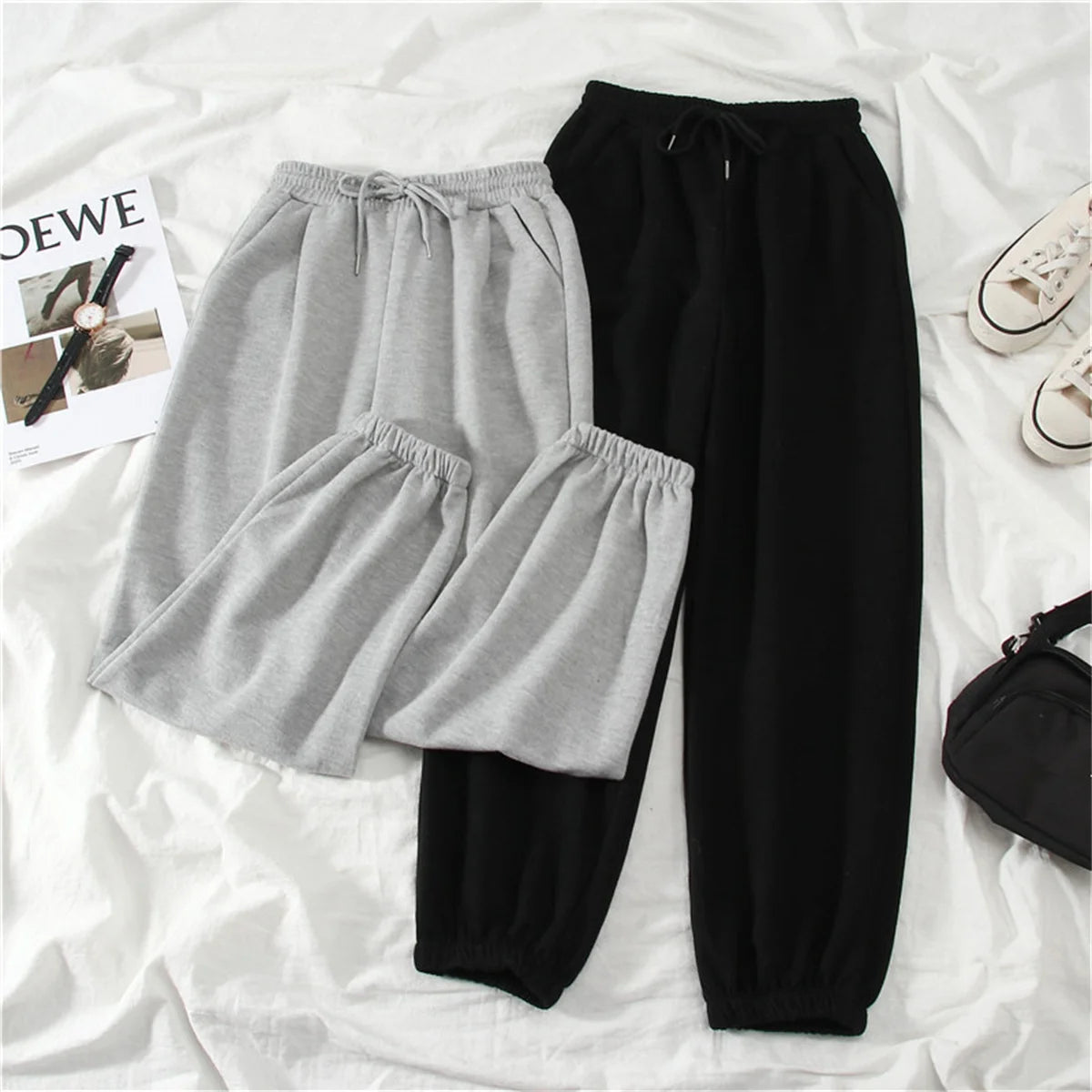 Retro High Waist Baggy Trousers