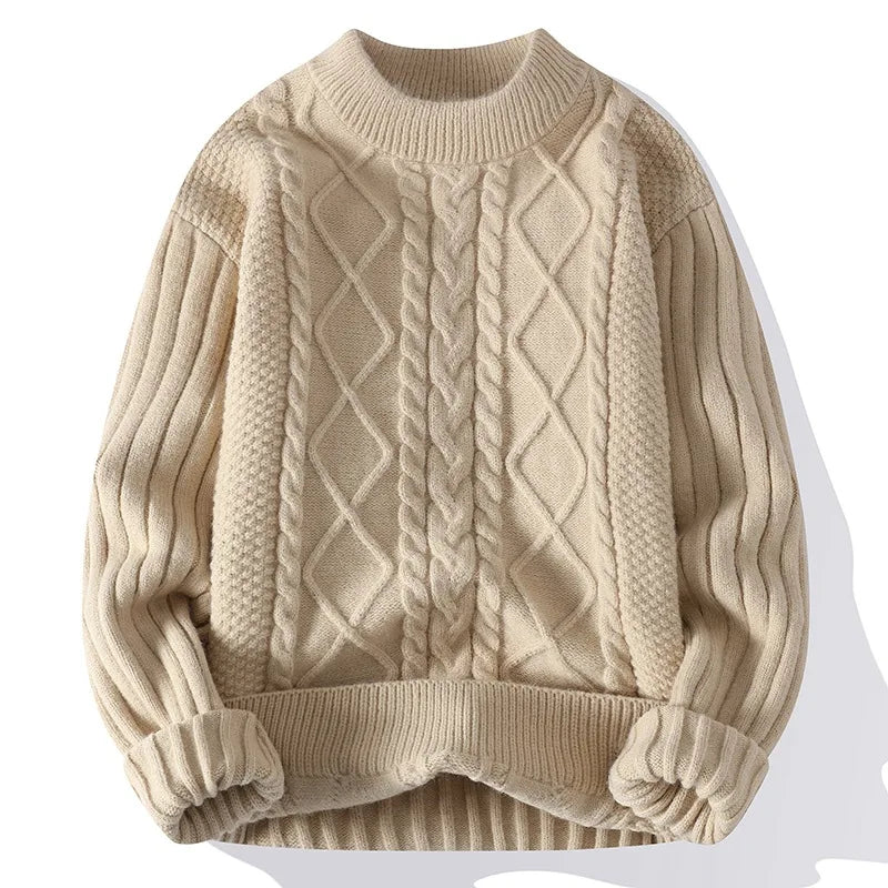 Striped Knit Sweater Men-HighTouch
