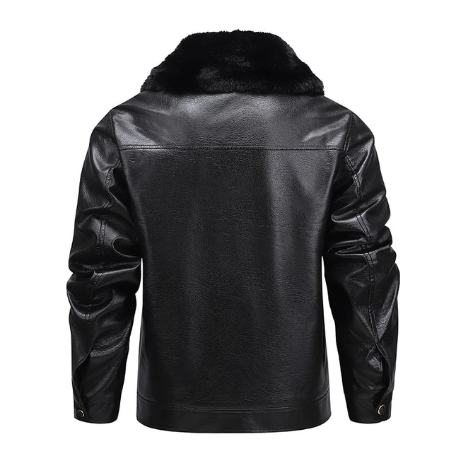 Men’s Fleece-Lined Biker Jacket