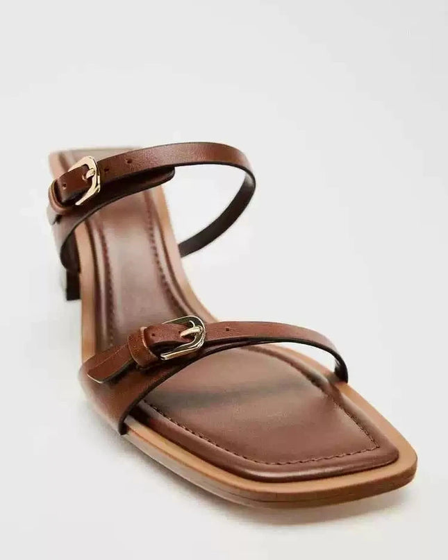 Bow-Decorated Roman Sandals