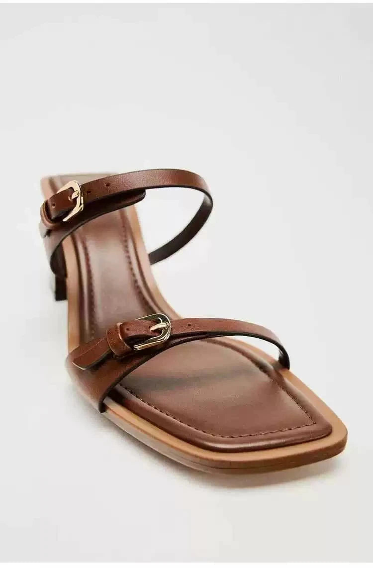 Bow-Decorated Roman Sandals